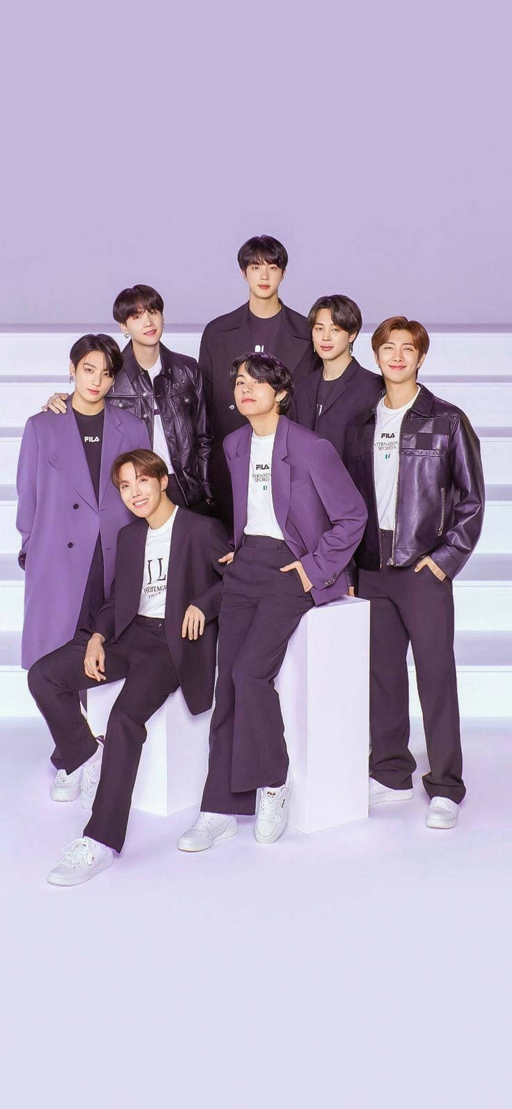 BTS, purple aesthetic, lavender studio backdrop, HD Phone Wallpaper