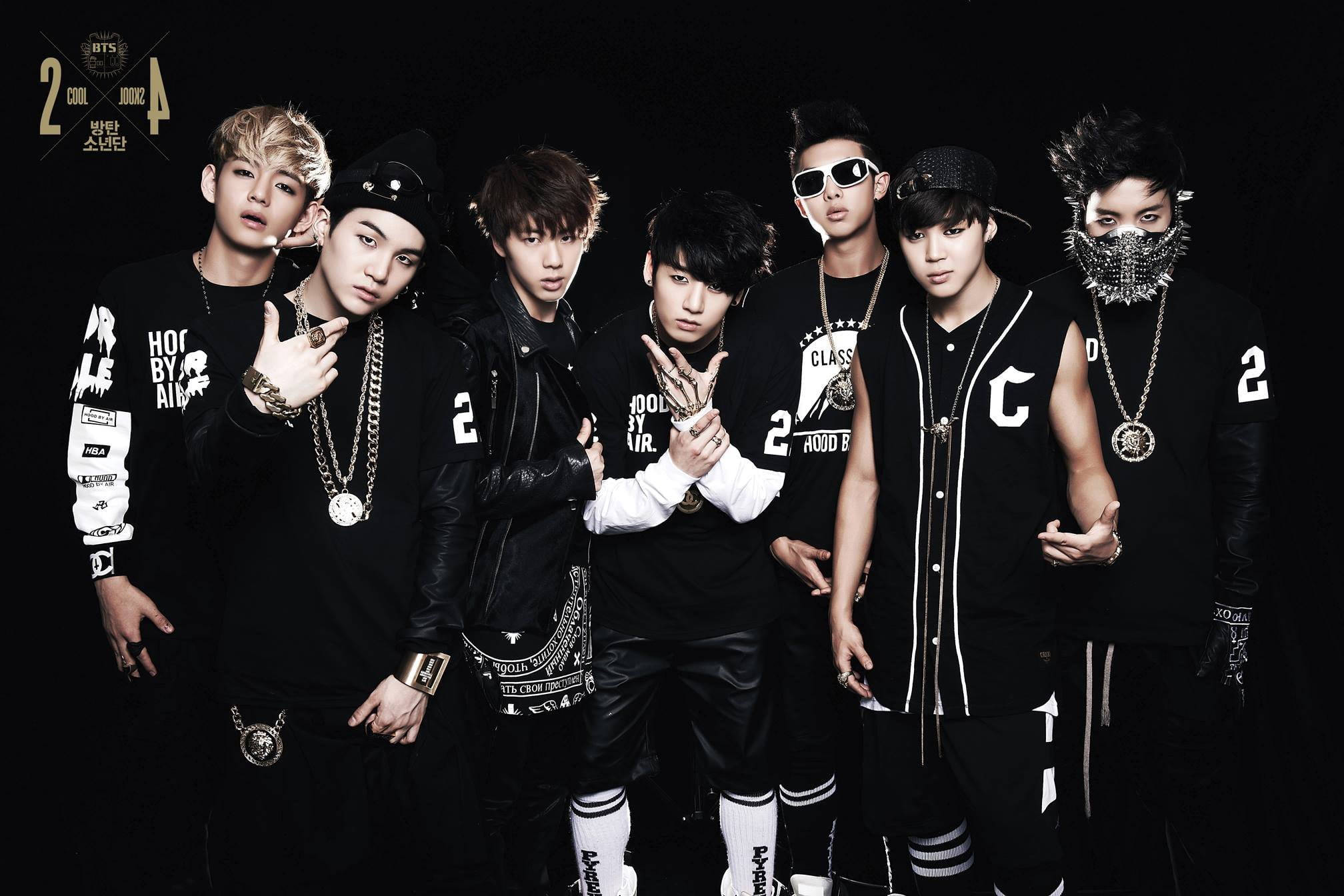 Rookies Cool BTS Laptop, black streetwear, dark background, Full HD Desktop Wallpaper