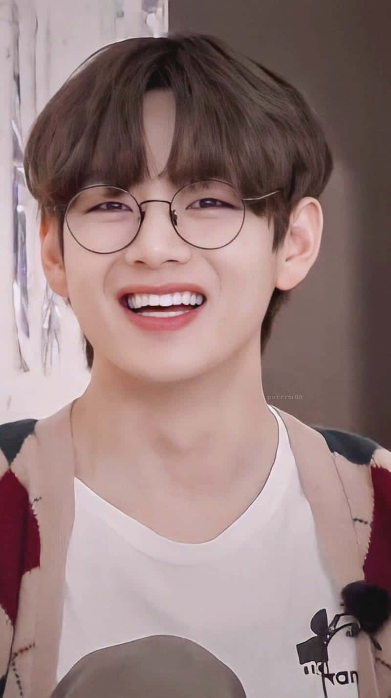 V Bts, round glasses, white tank top, HD Phone Wallpaper
