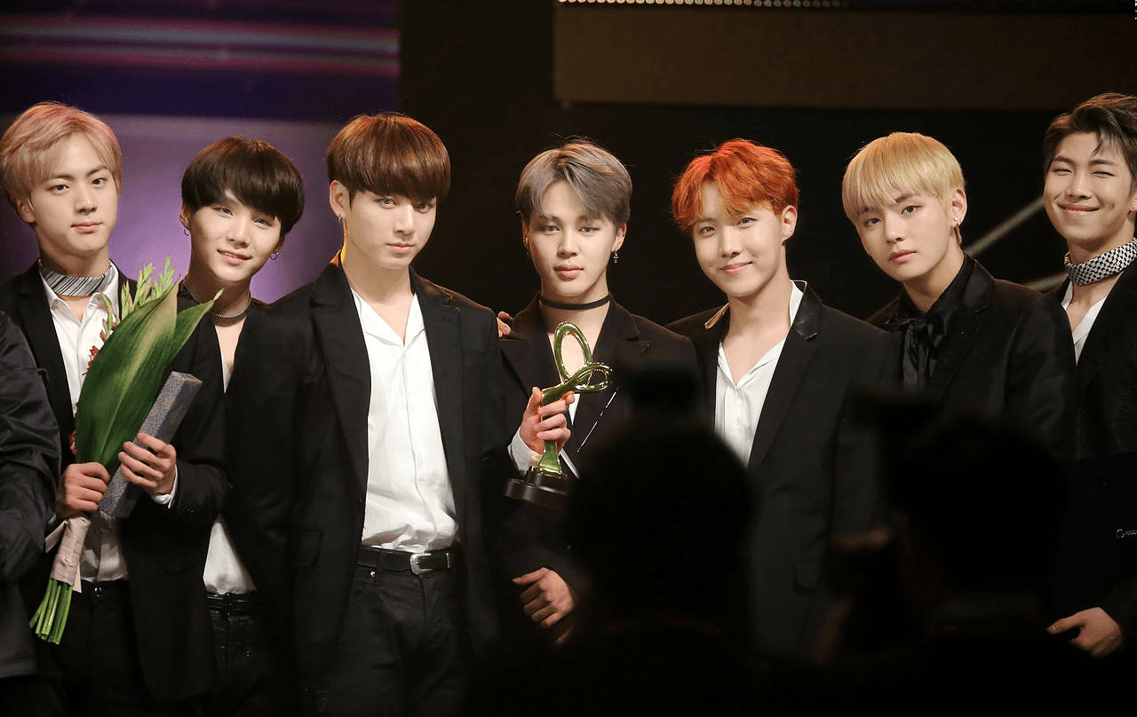 BTS, award 2020, black suits, HD Desktop Wallpaper