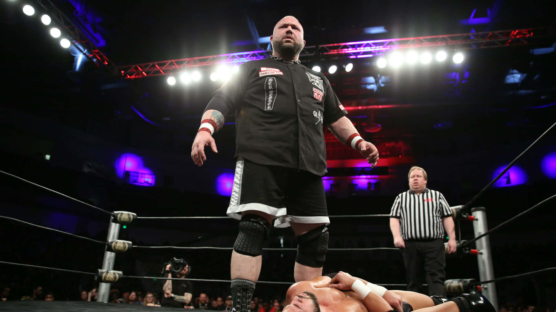 Bubba Ray Dudley, ring, referee, Full HD Desktop Wallpaper