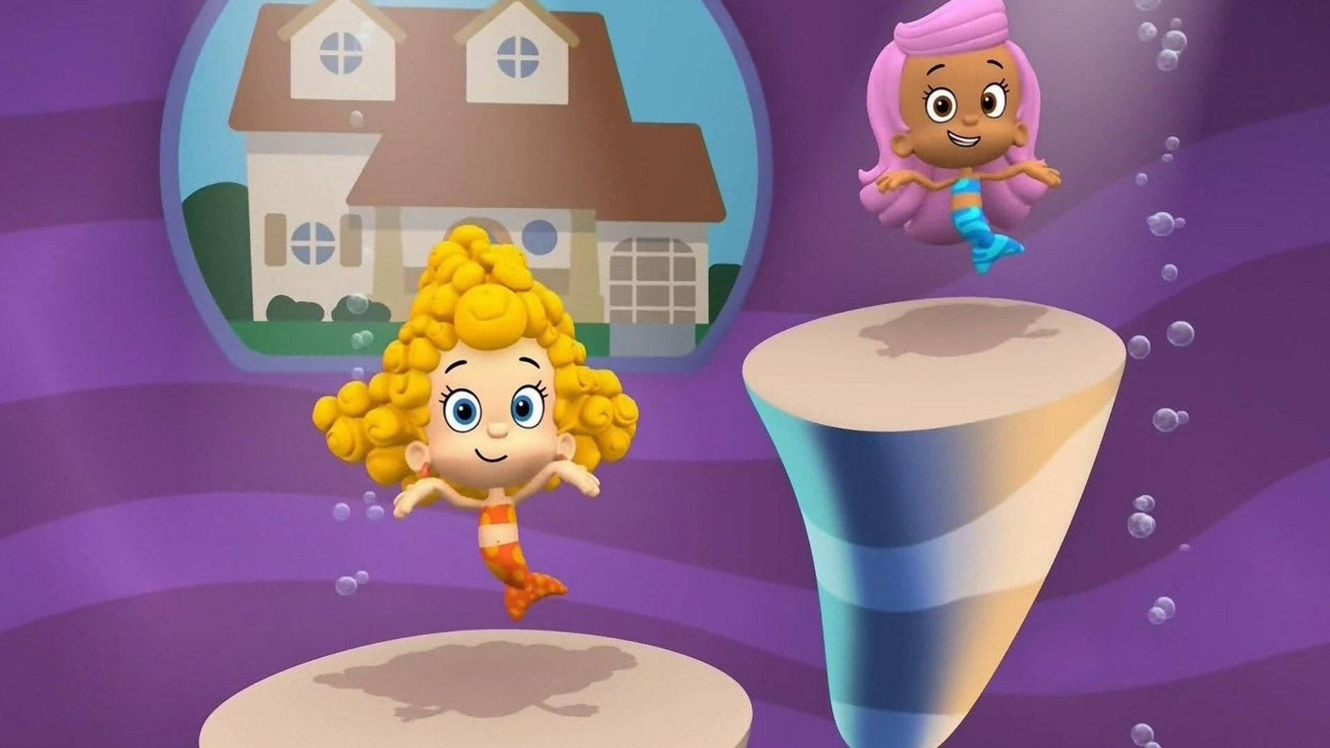 Bubble Guppies, mermaids, curly hair, Full HD Desktop Wallpaper