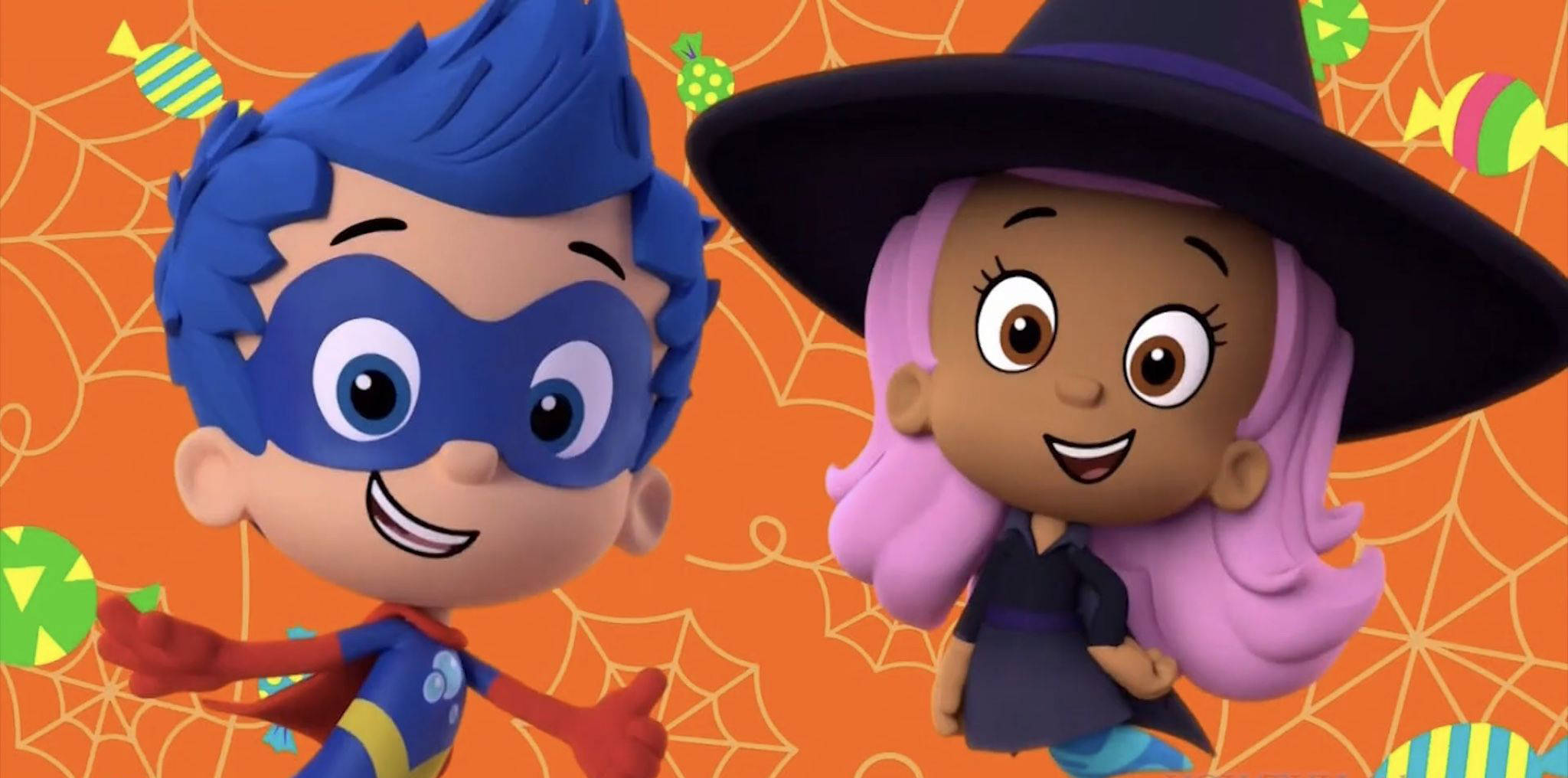 Bubble Guppies, Halloween, superhero, Full HD Desktop Wallpaper