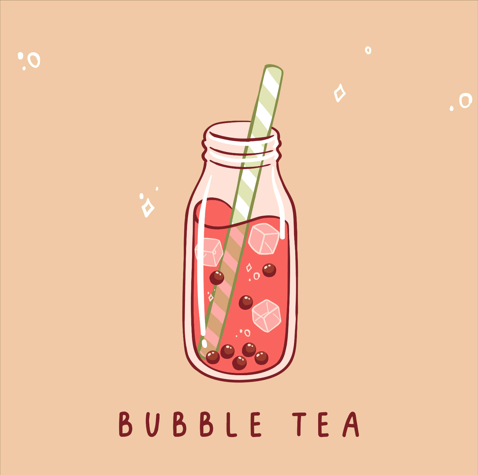 bubble tea, anime, mason jar, HD Desktop Wallpaper