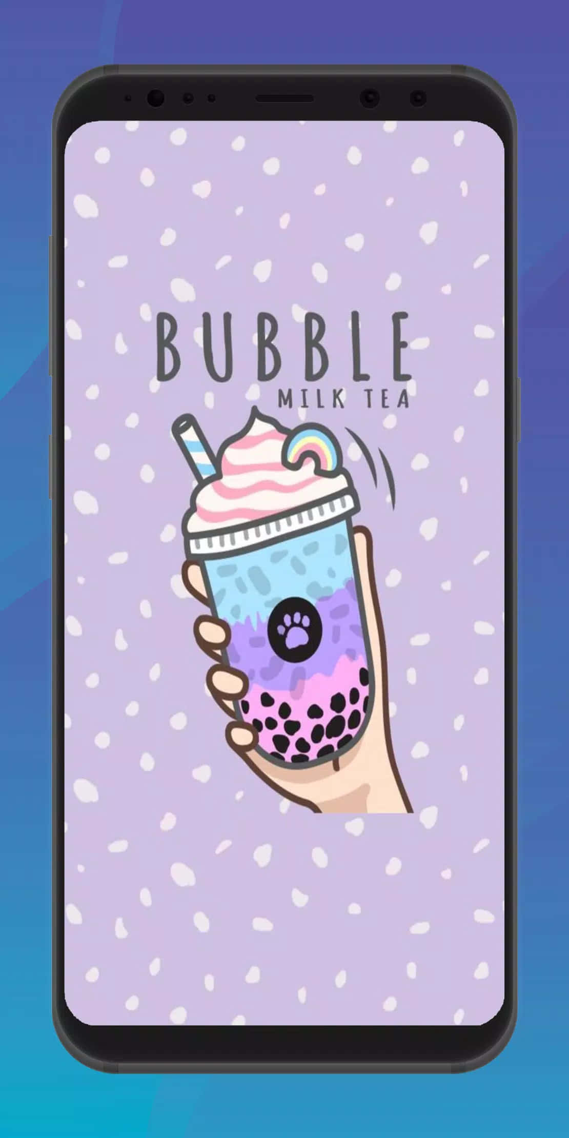 bubble tea anime, colorful bubble milk tea drink, whipped cream, Full HD Phone Wallpaper
