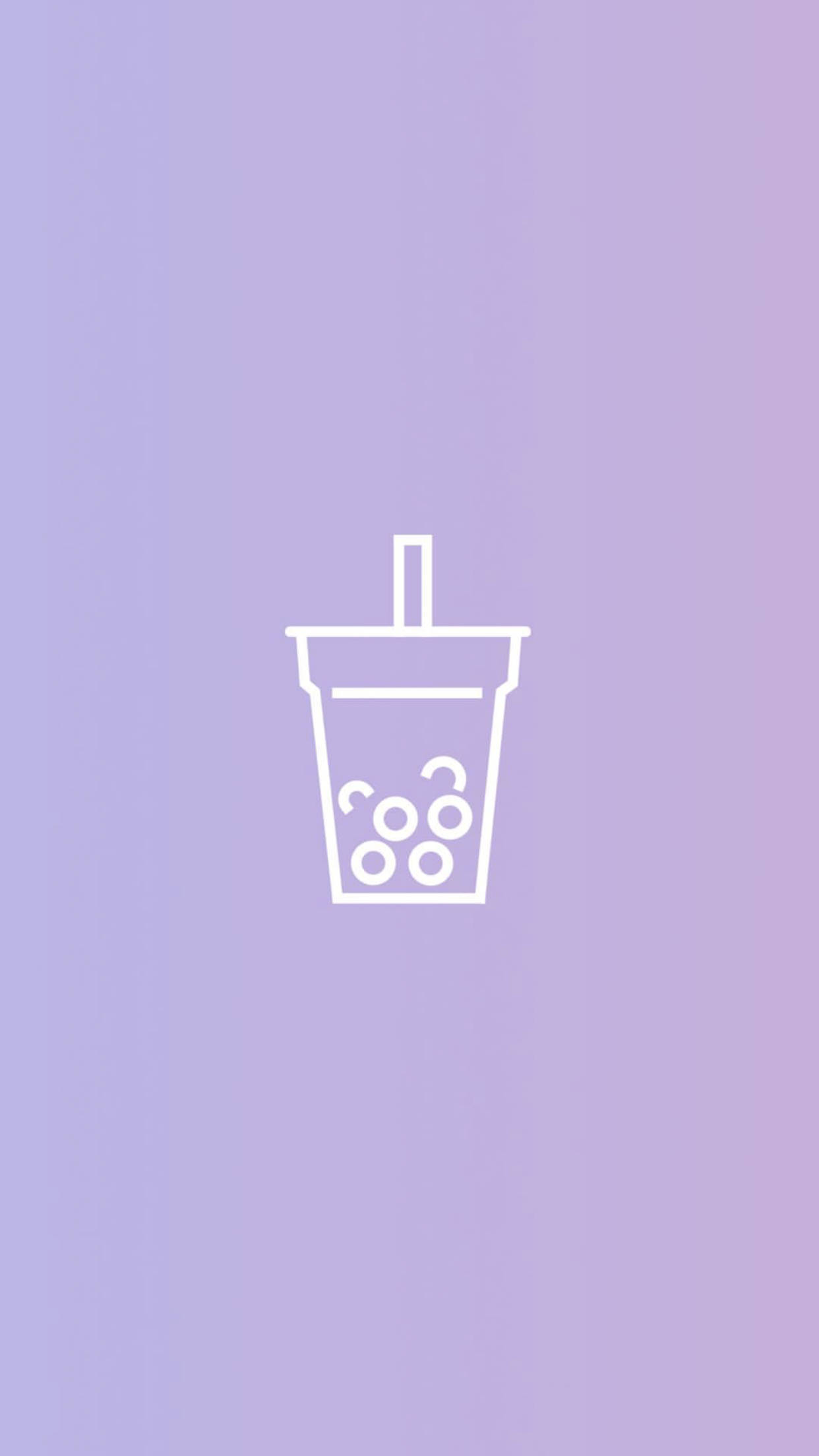 cute purple bubble tea, boba tea cup, bubbles, Full HD Phone Wallpaper