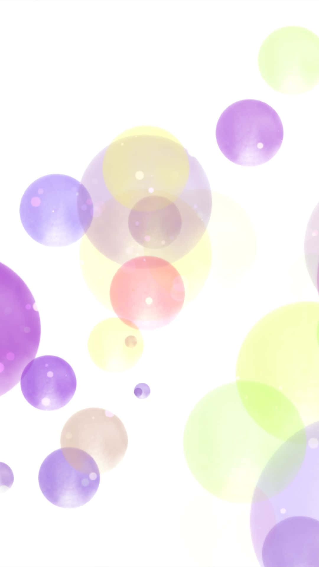 Bubbles Phone, pastel colored, translucent bubbles, Full HD Phone Wallpaper
