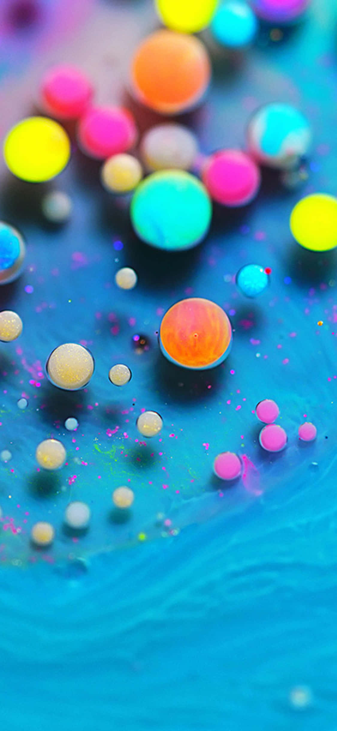 bubbles phone, 1125 x 2436, colorful bubbles, Full HD Phone Wallpaper