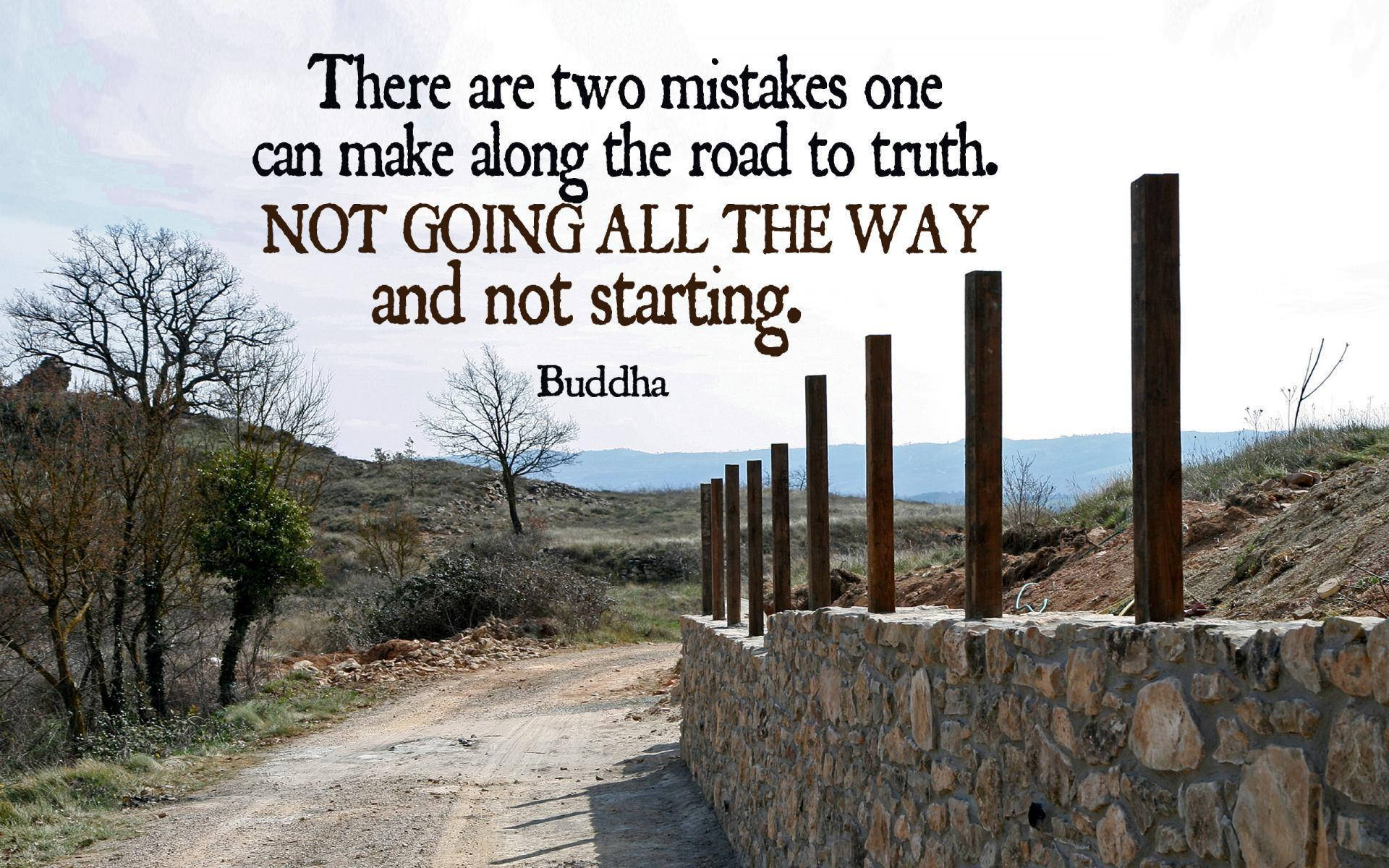 Buddha Quotes, dirt road, dry hillside, Full HD Desktop Wallpaper