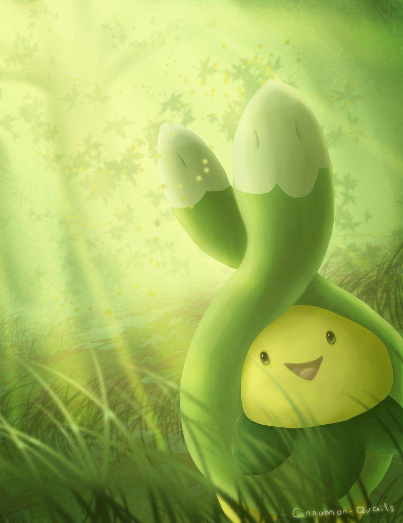 Budew, green meadow, sunlit, SD Phone Wallpaper