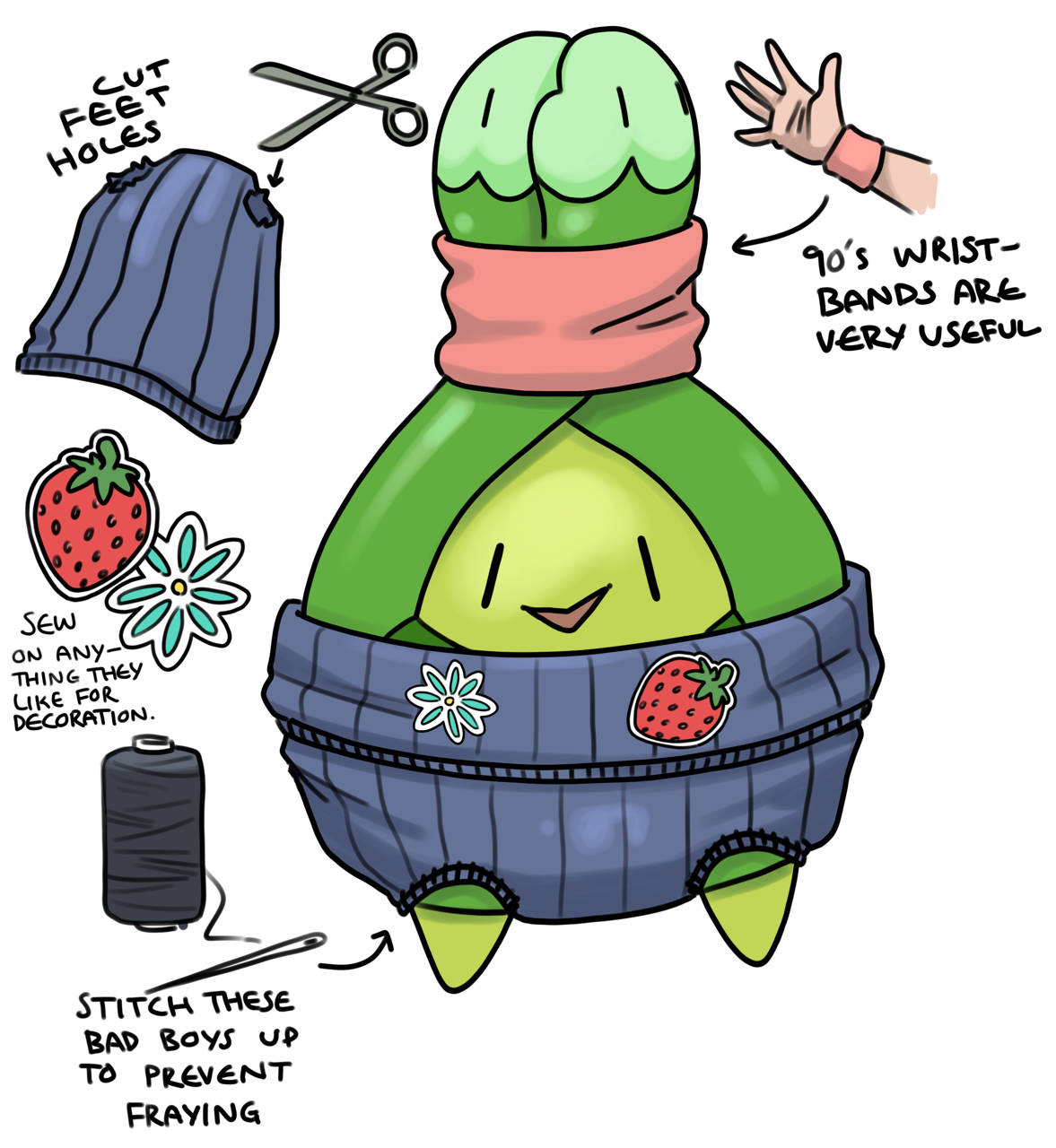 Budew, denim shorts, strawberry patches, HD Phone Wallpaper