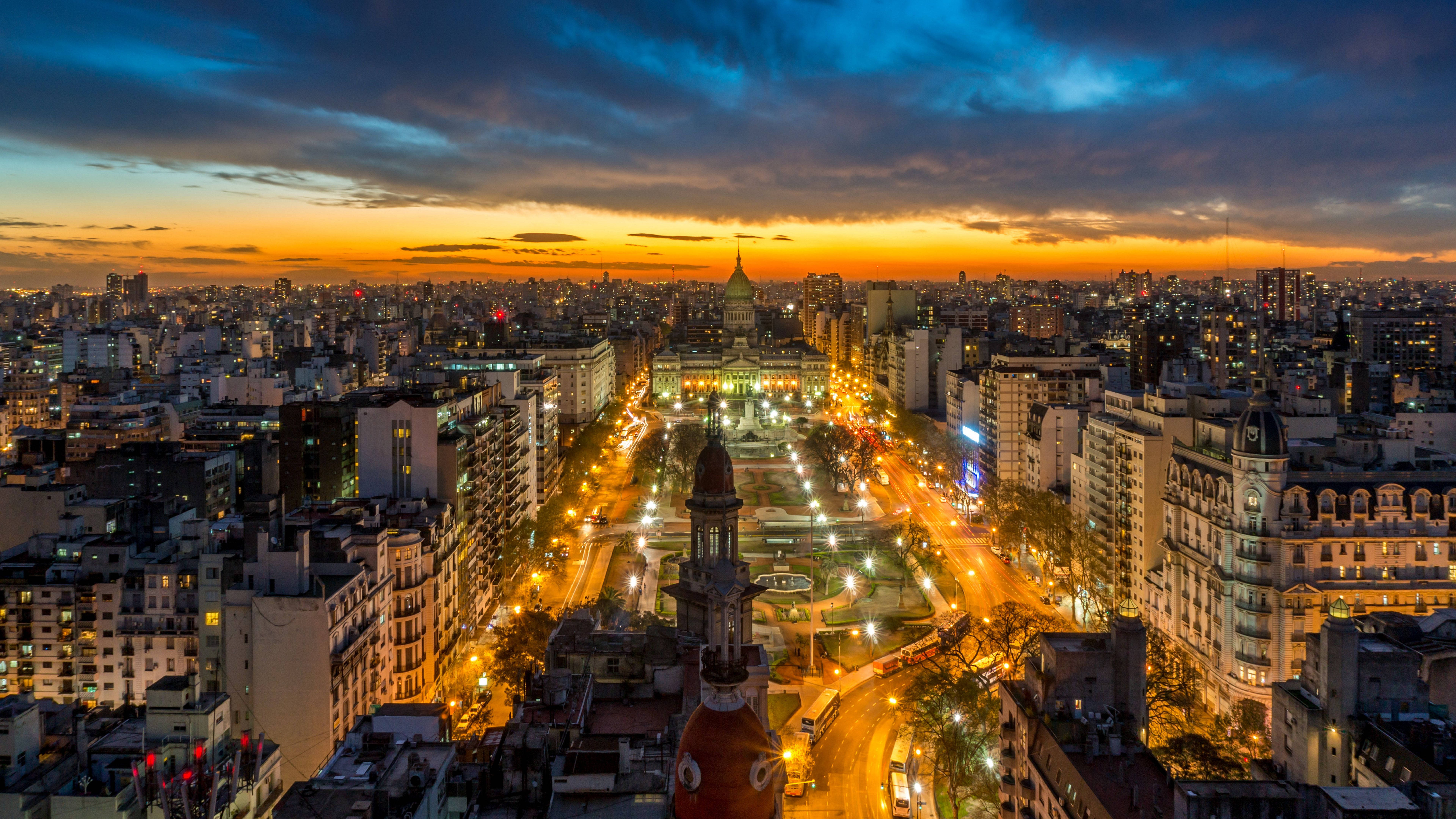 Buenos Aires, dusk, cityscape, 8K Desktop Wallpaper