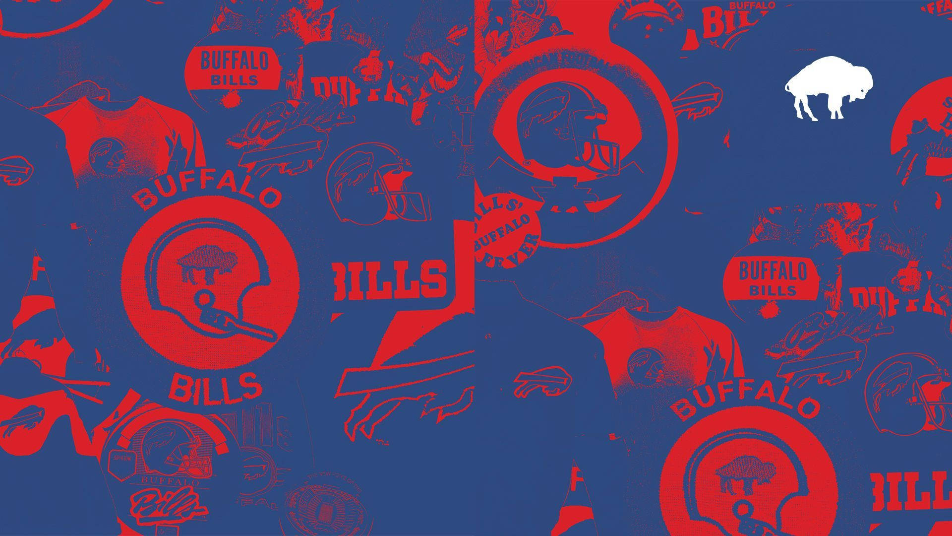 Buffalo Bills, blue, red, Full HD Desktop Wallpaper