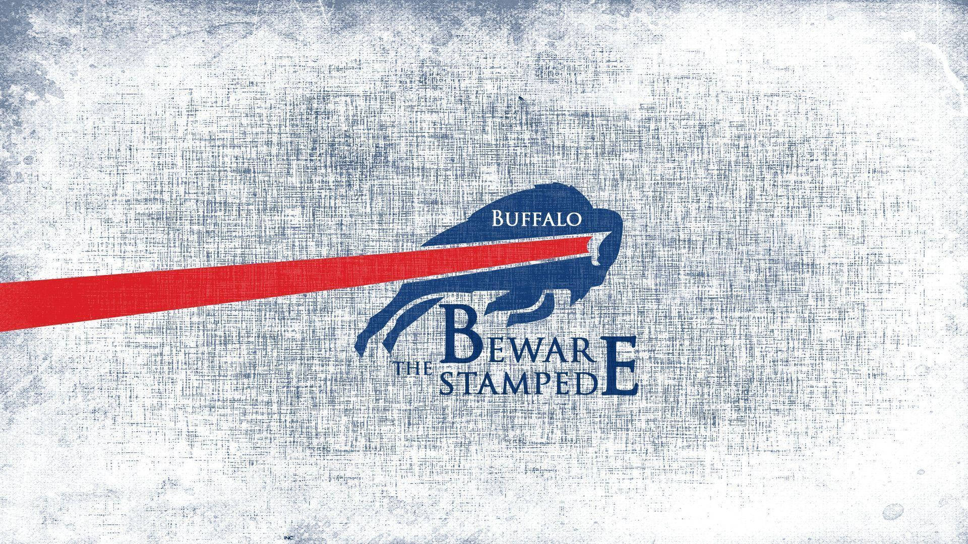Buffalo Bills, beware the stampede, blue and white, Full HD Desktop Wallpaper