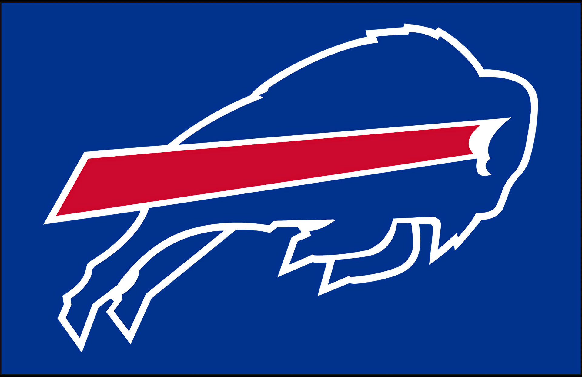 Buffalo Bills, dark blue, white silhouette, Full HD Desktop Wallpaper