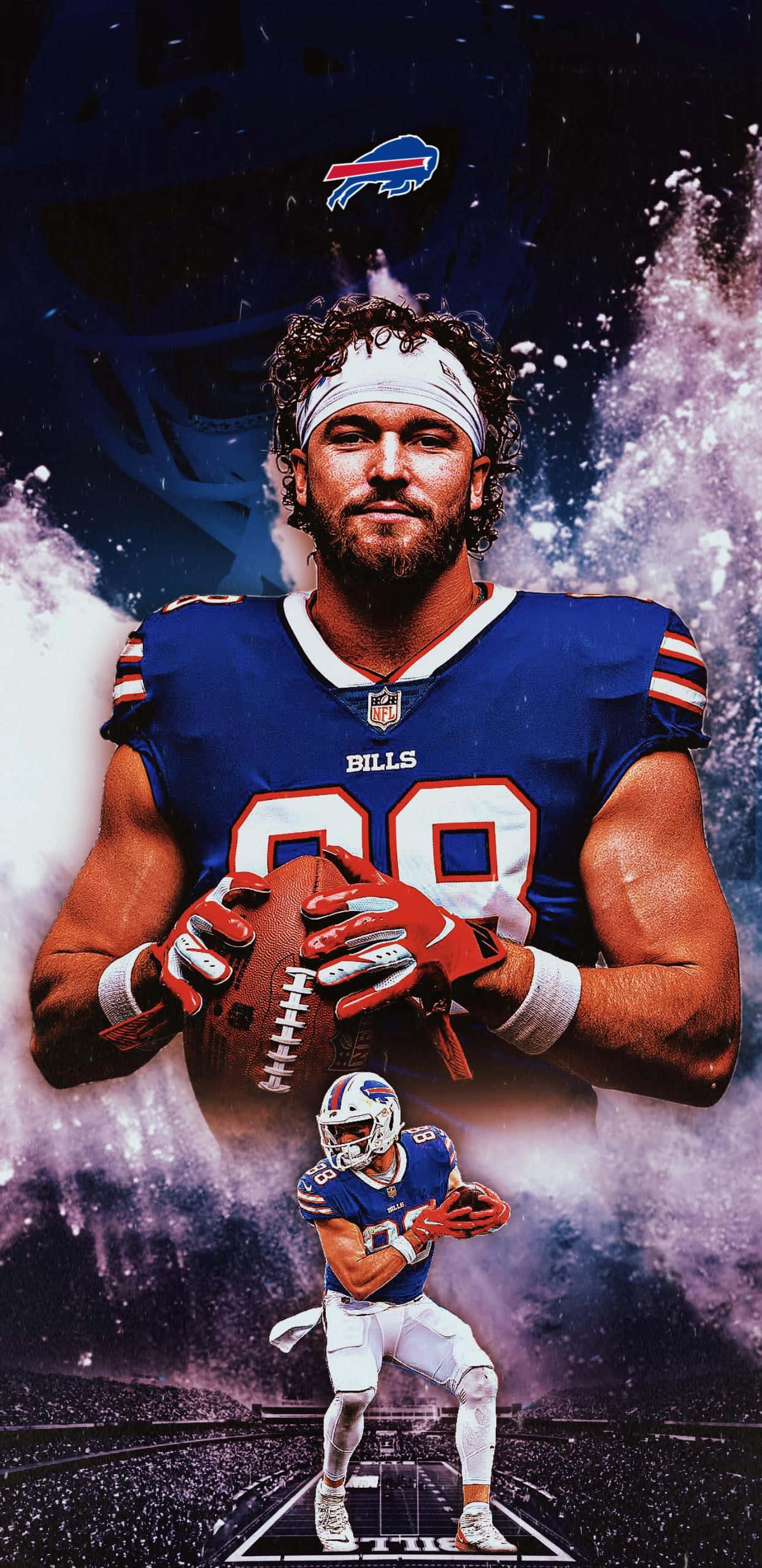 Buffalo Bills, blue jersey number 88, football, Full HD Phone Wallpaper