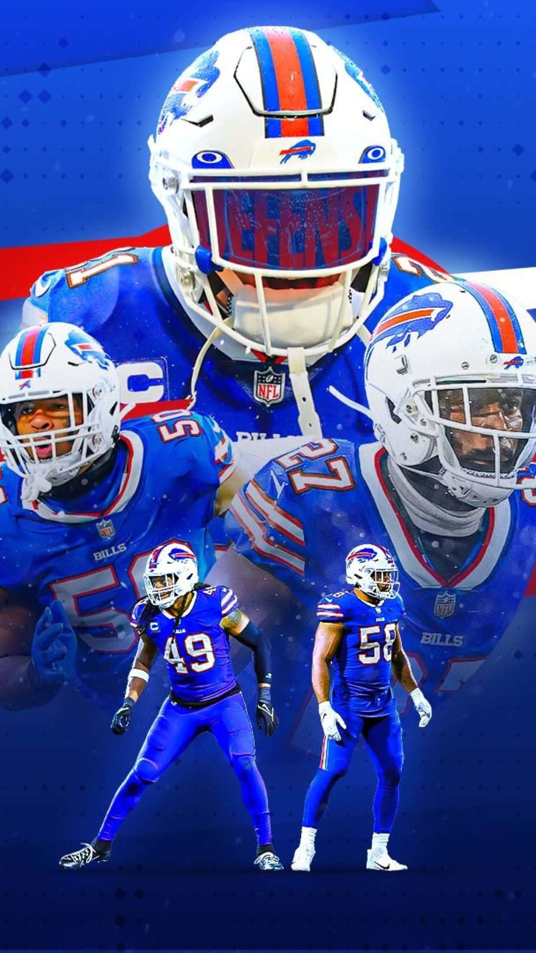 Buffalo Bills, blue uniforms, helmets, HD Phone Wallpaper