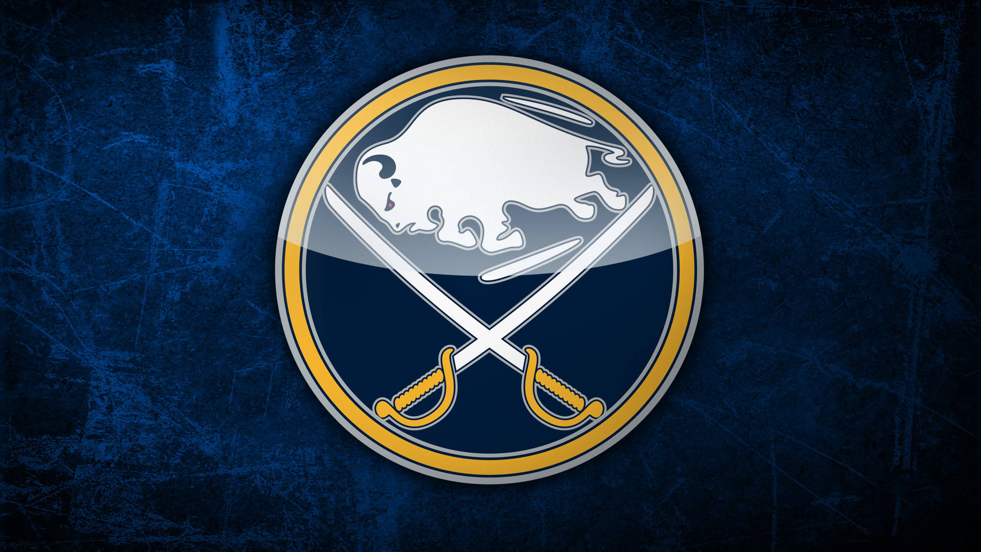 Buffalo Sabres, dark blue, silver buffalo, Full HD Desktop Wallpaper