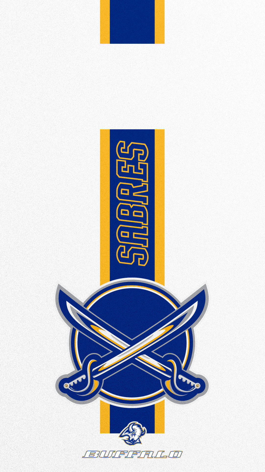 Buffalo Sabres, crossed swords, blue and gold stripes, Full HD Phone Wallpaper