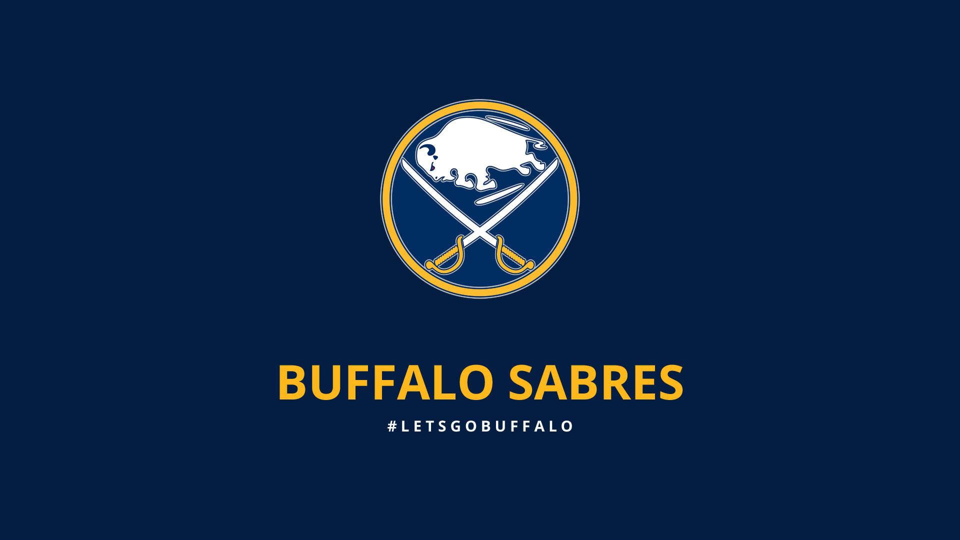 Buffalo Sabres, white buffalo, crossed swords, Full HD Desktop Wallpaper
