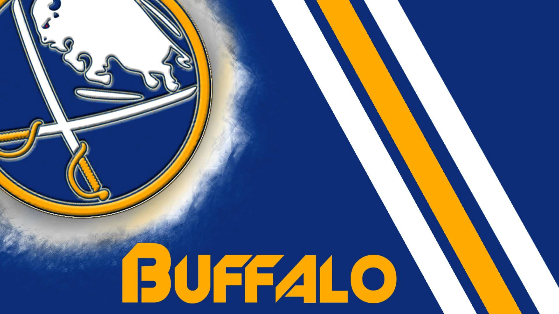 Buffalo Sabres, sword, buffalo emblem, Full HD Desktop Wallpaper