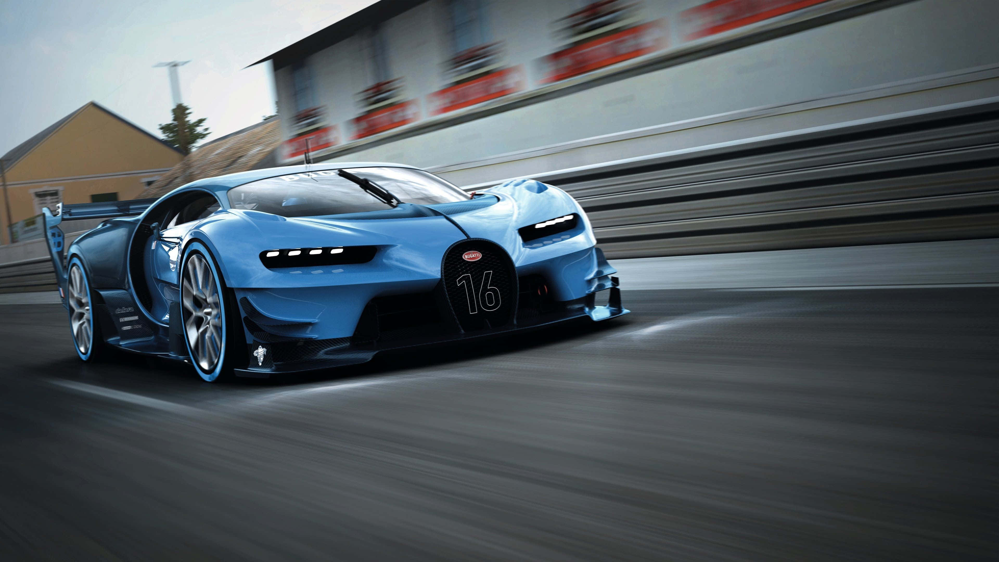 Bugatti, 4K, sleek blue, 4K Desktop Wallpaper