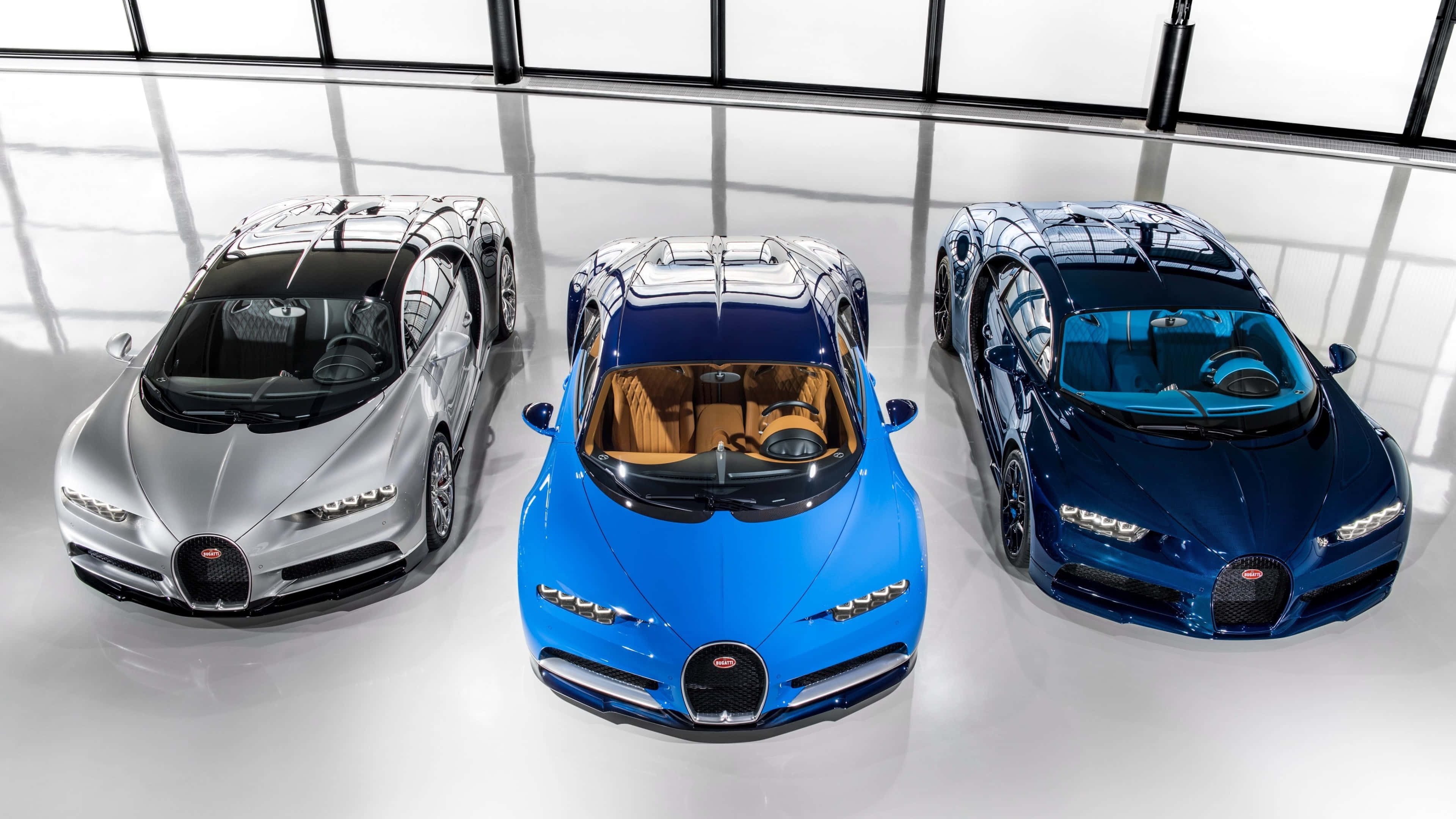 Bugatti, hypercars, silver blue, 4K Desktop Wallpaper