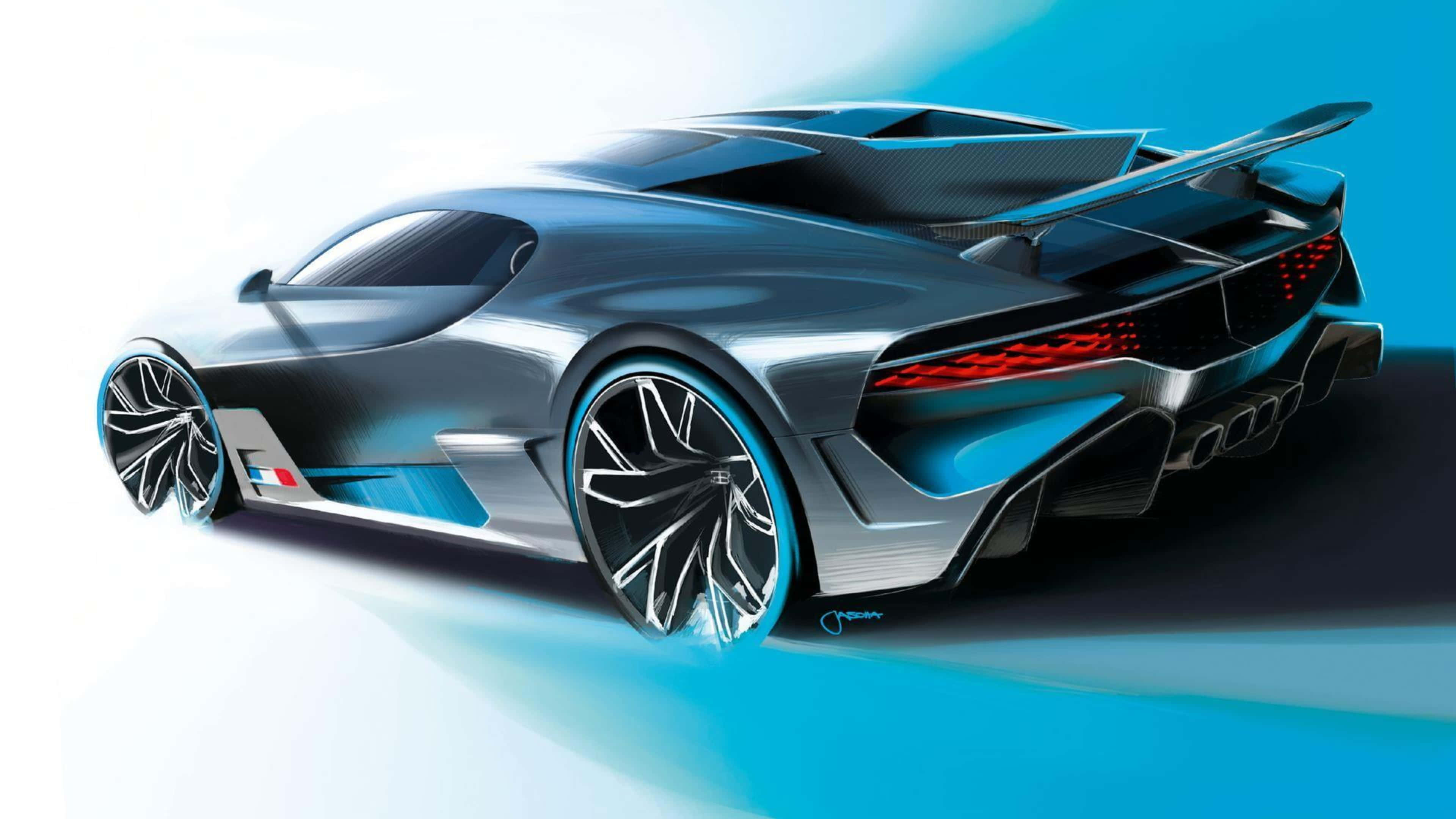 Bugatti, 4k, sleek silver futuristic sports car, 4K Desktop Wallpaper