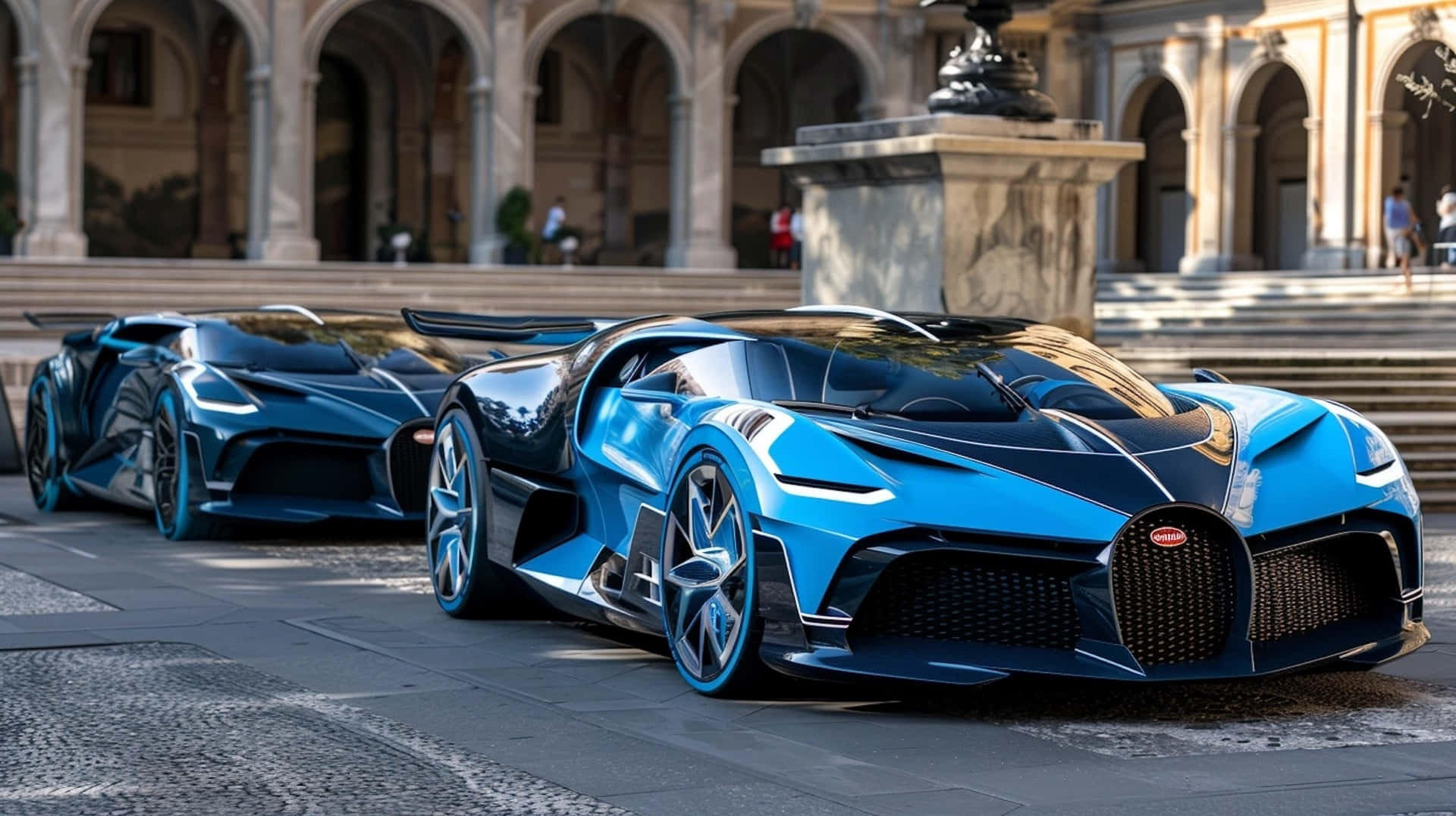 Bugatti Bolide, blue, sunlight, Full HD Desktop Wallpaper