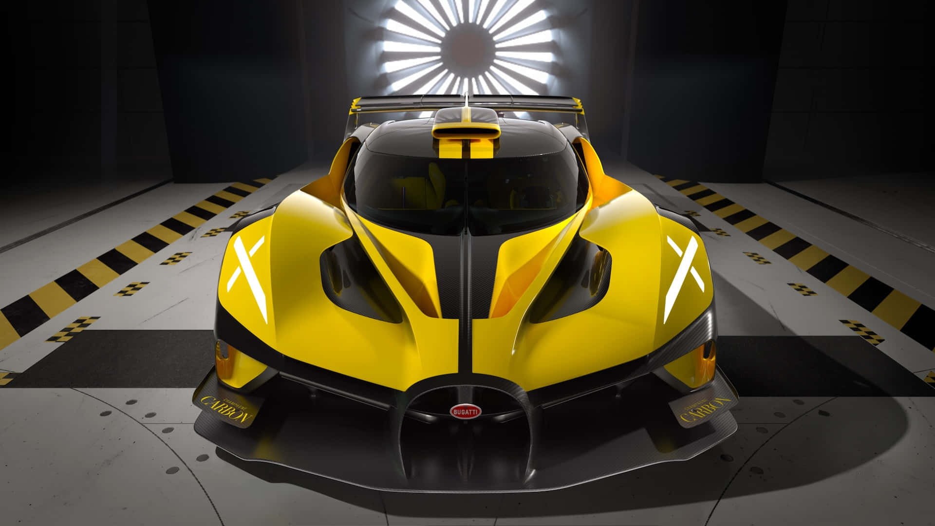 Bugatti Bolide, yellow, black accents, Full HD Desktop Wallpaper