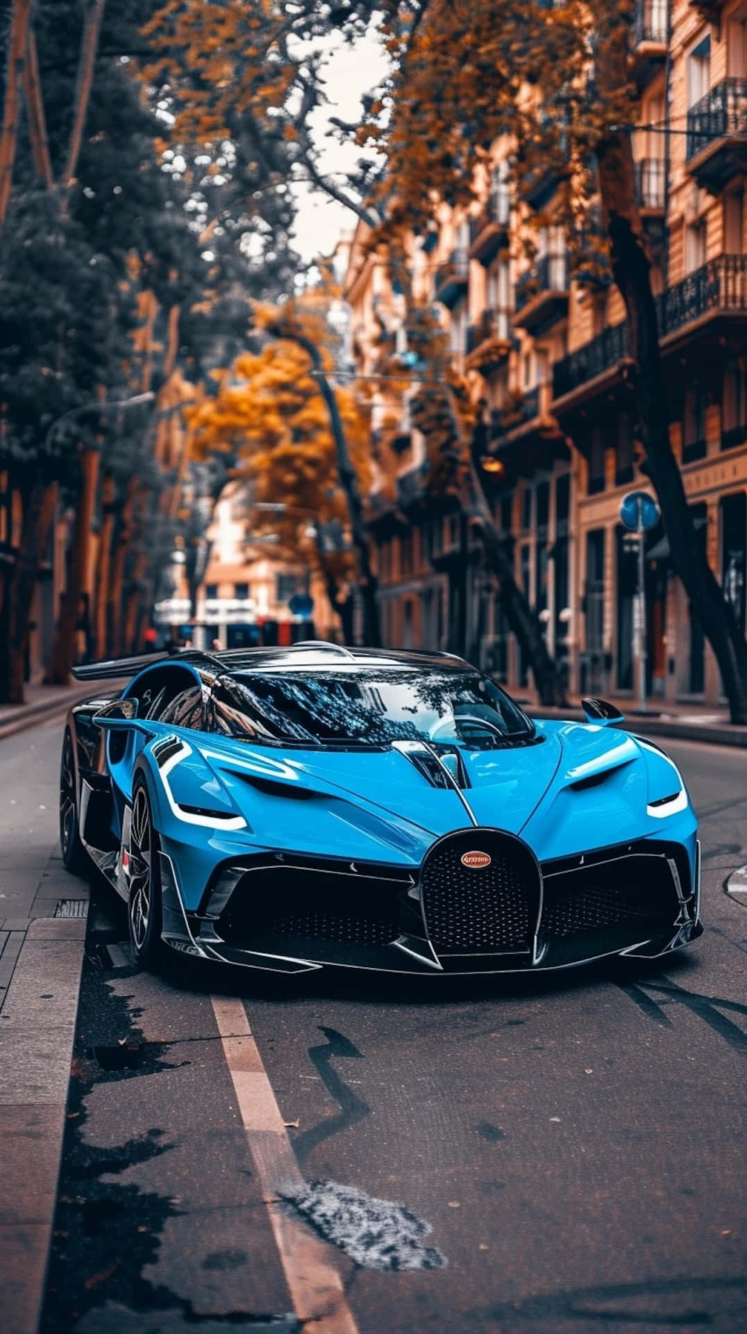 Bugatti Bolide, blue, urban street, Full HD Phone Wallpaper