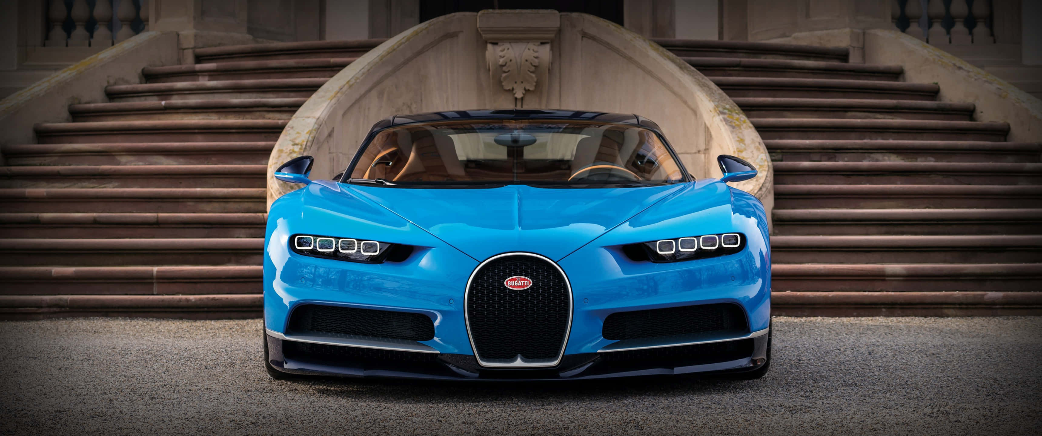 Bugatti Chiron, blue, sports car, 2K Desktop Wallpaper