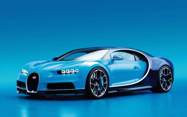 Bugatti Chiron, light blue, studio lighting, SD Desktop Wallpaper