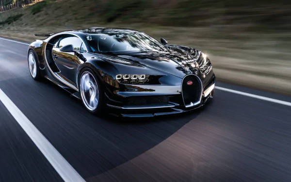Bugatti Chiron, black, 4K, SD Desktop Wallpaper