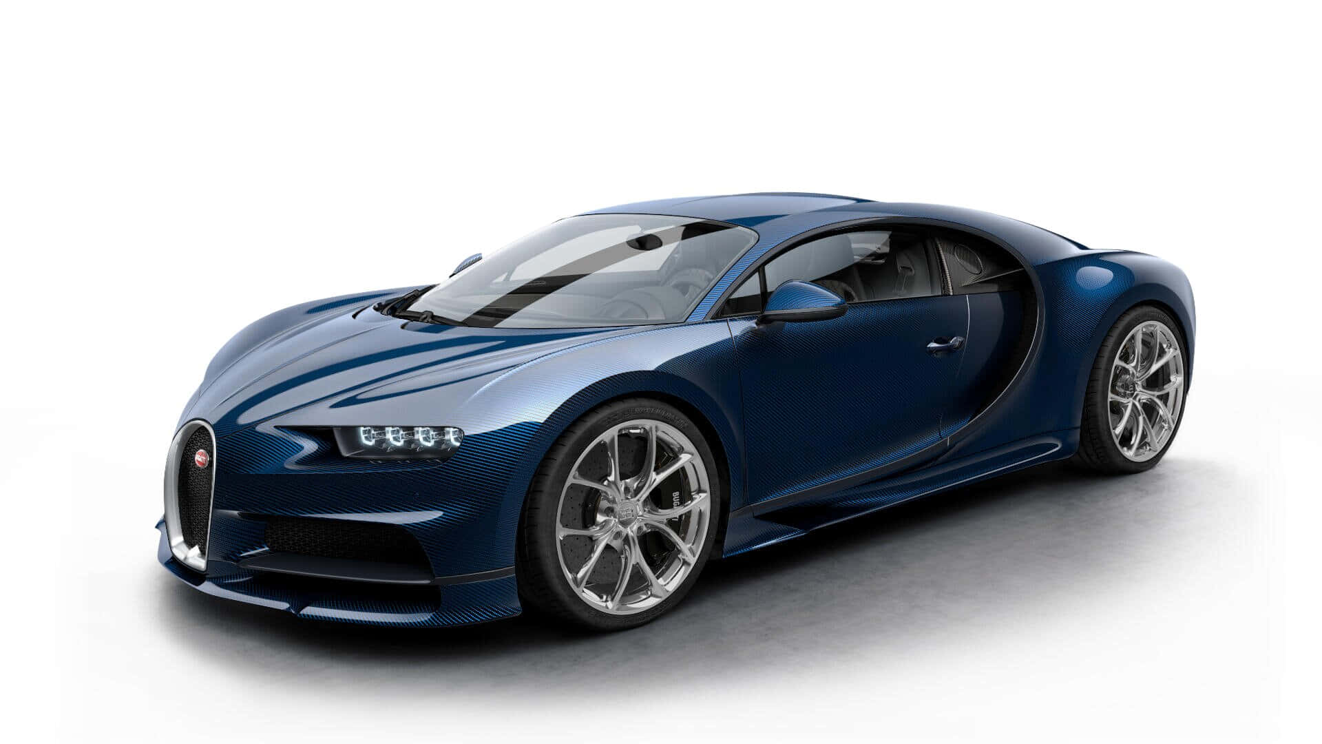 Bugatti Chiron, blue, carbon fiber details, Full HD Desktop Wallpaper