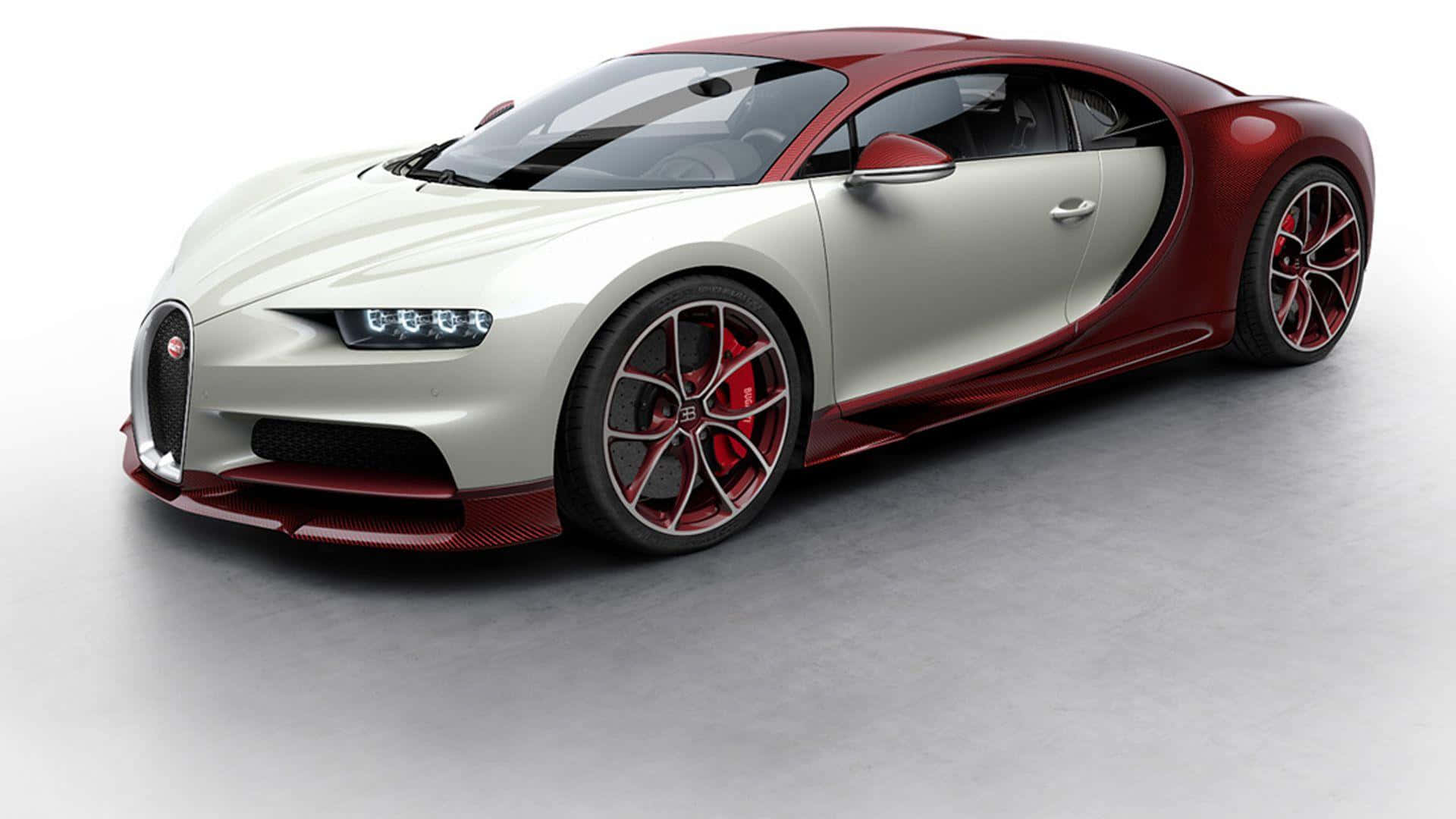 Bugatti Chiron, white, red, Full HD Desktop Wallpaper