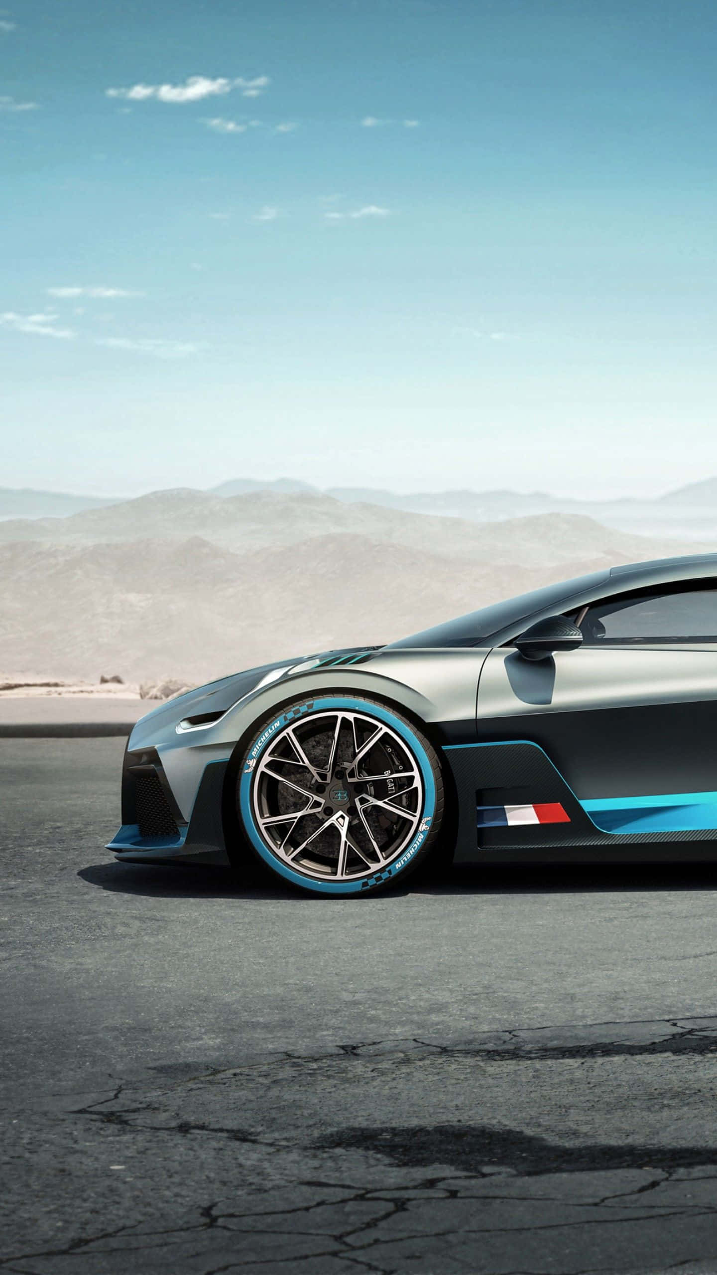 Bugatti Phone, silver, blue accents, 2K Phone Wallpaper