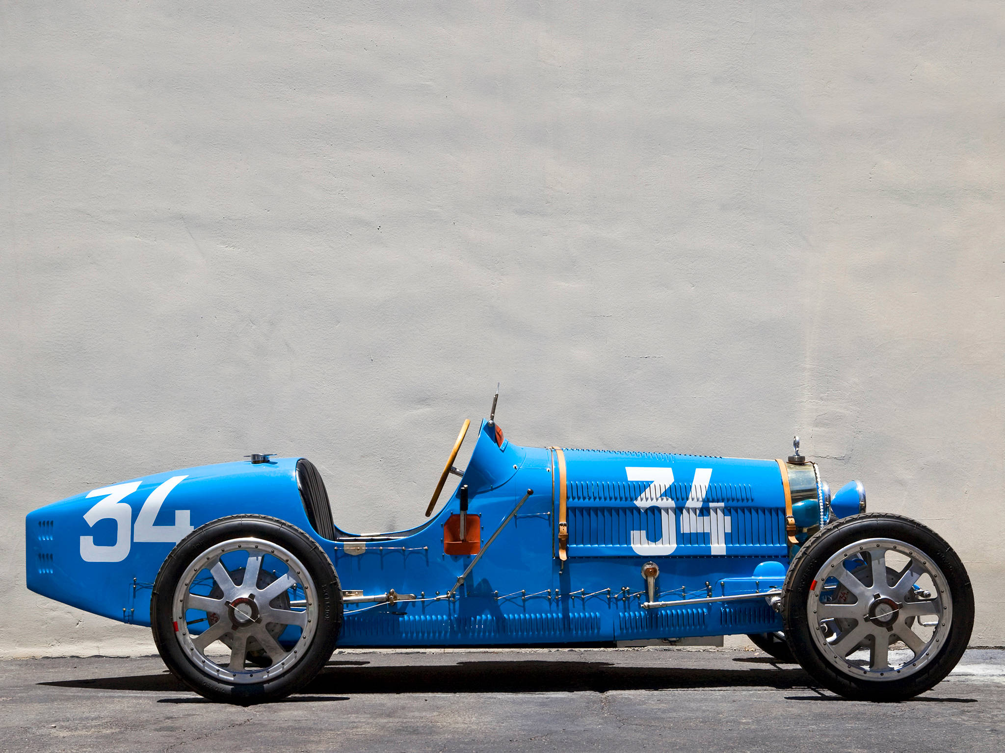 Bugatti Type 35, blue, number 34, Full HD Desktop Wallpaper