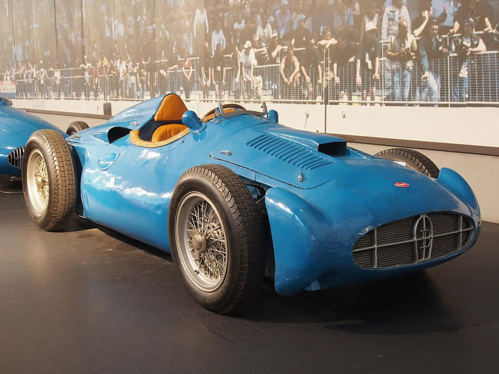 Bugatti Type 41 Royale, vintage blue racing car, orange interior, SD Desktop Wallpaper