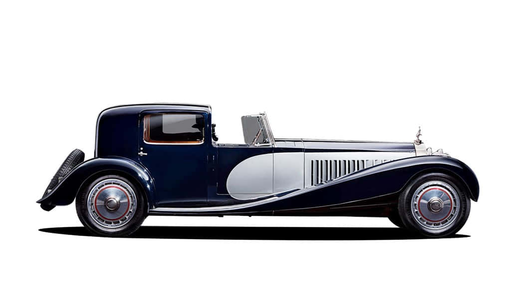 Bugatti Type 41 Royale, vintage blue, silver, SD Desktop Wallpaper