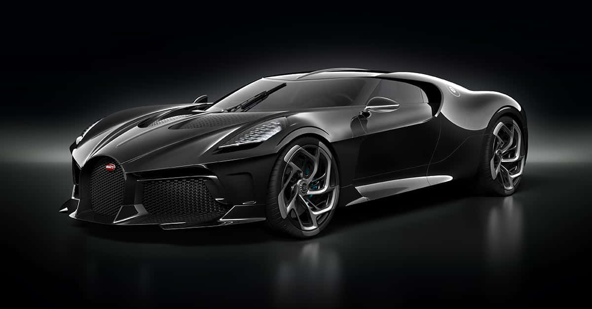 Bugatti Type 57, sleek black, dramatic studio lighting, SD Desktop Wallpaper