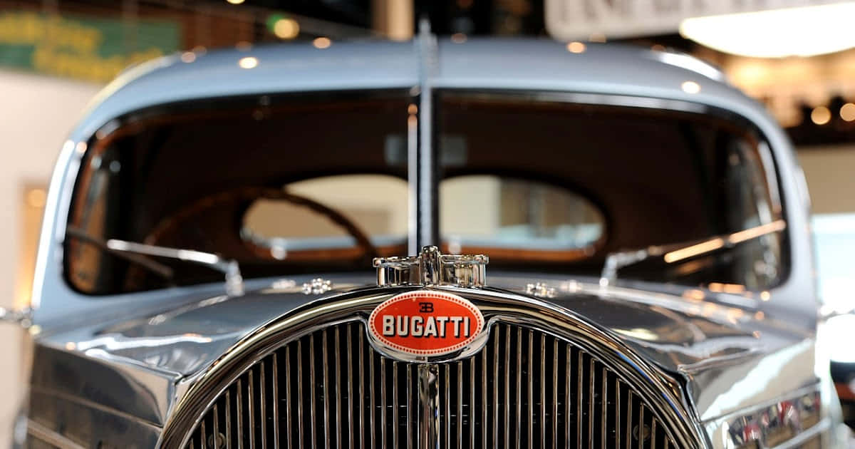Bugatti Type 57SC Atlantic, silver, gleaming chrome grille, SD Desktop Wallpaper