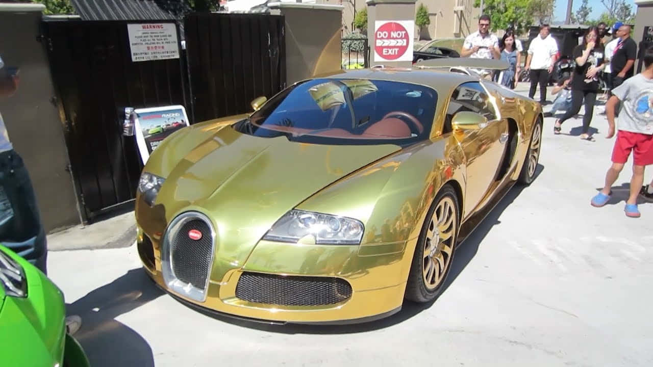 Gold Bugatti Veyron, limited edition, dazzling gold, HD Desktop Wallpaper