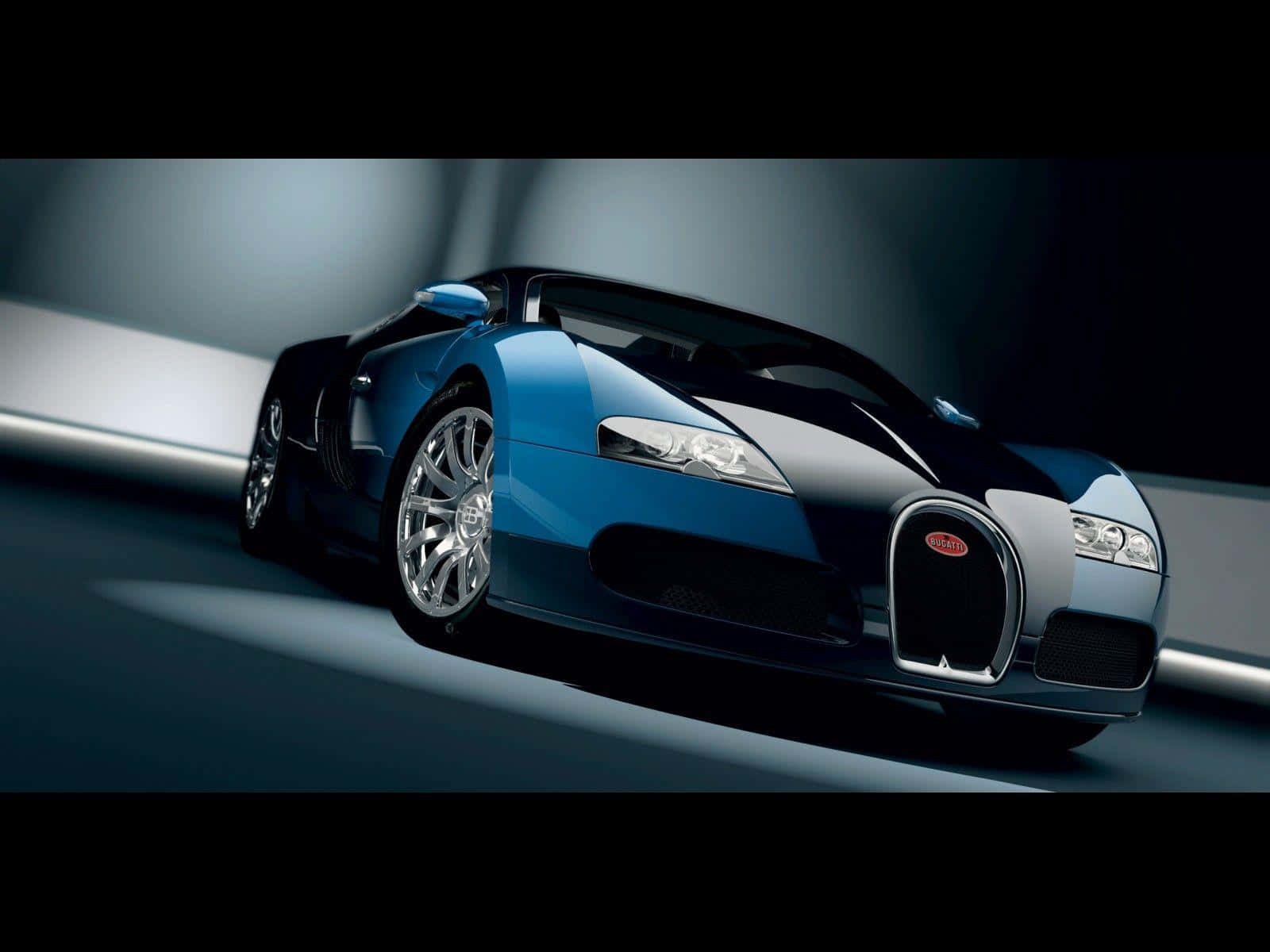 Bugatti Veyron, blue and black, silver accents, HD Desktop Wallpaper