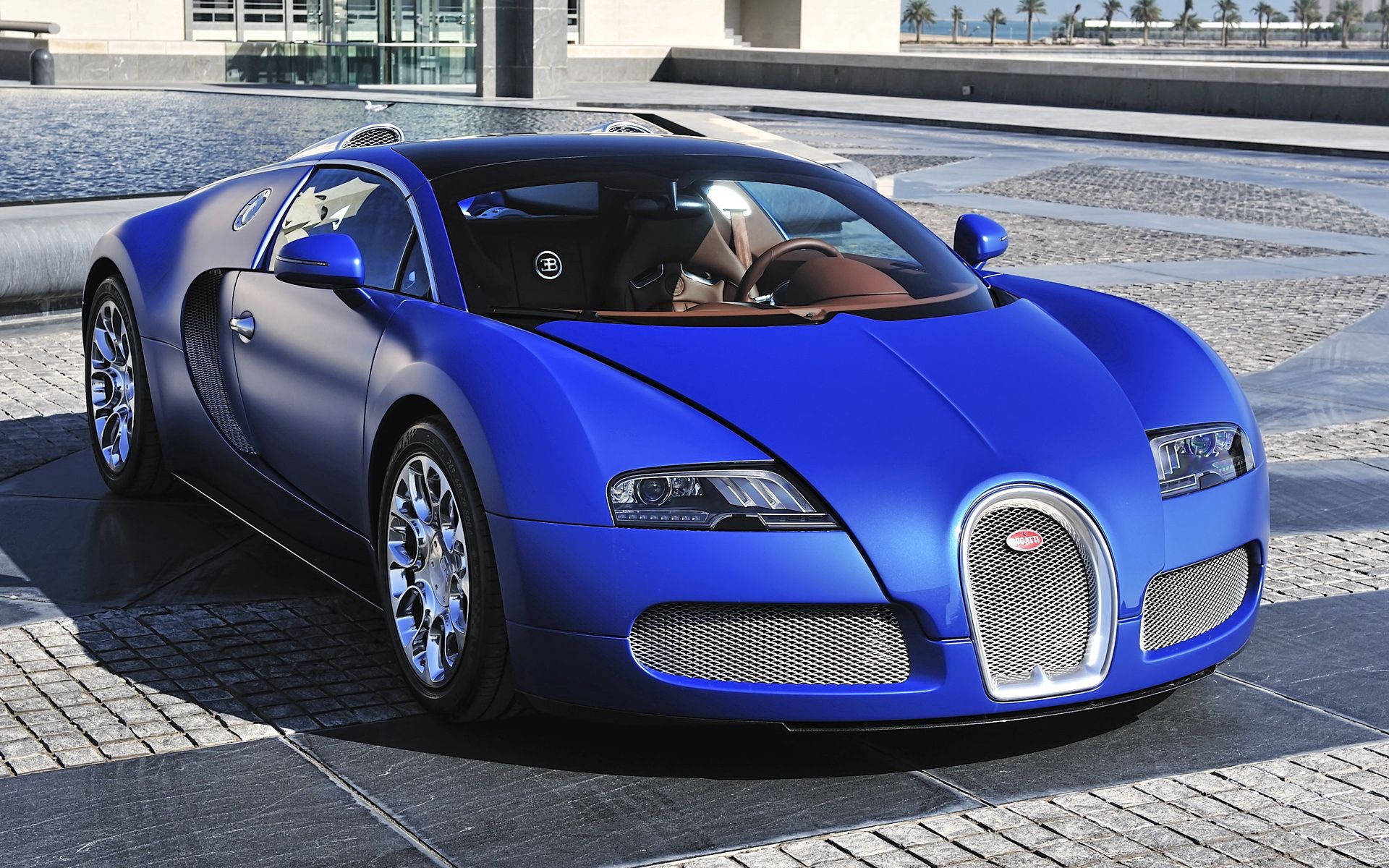 Bugatti Veyron, sapphire blue, matte blue, Full HD Desktop Wallpaper