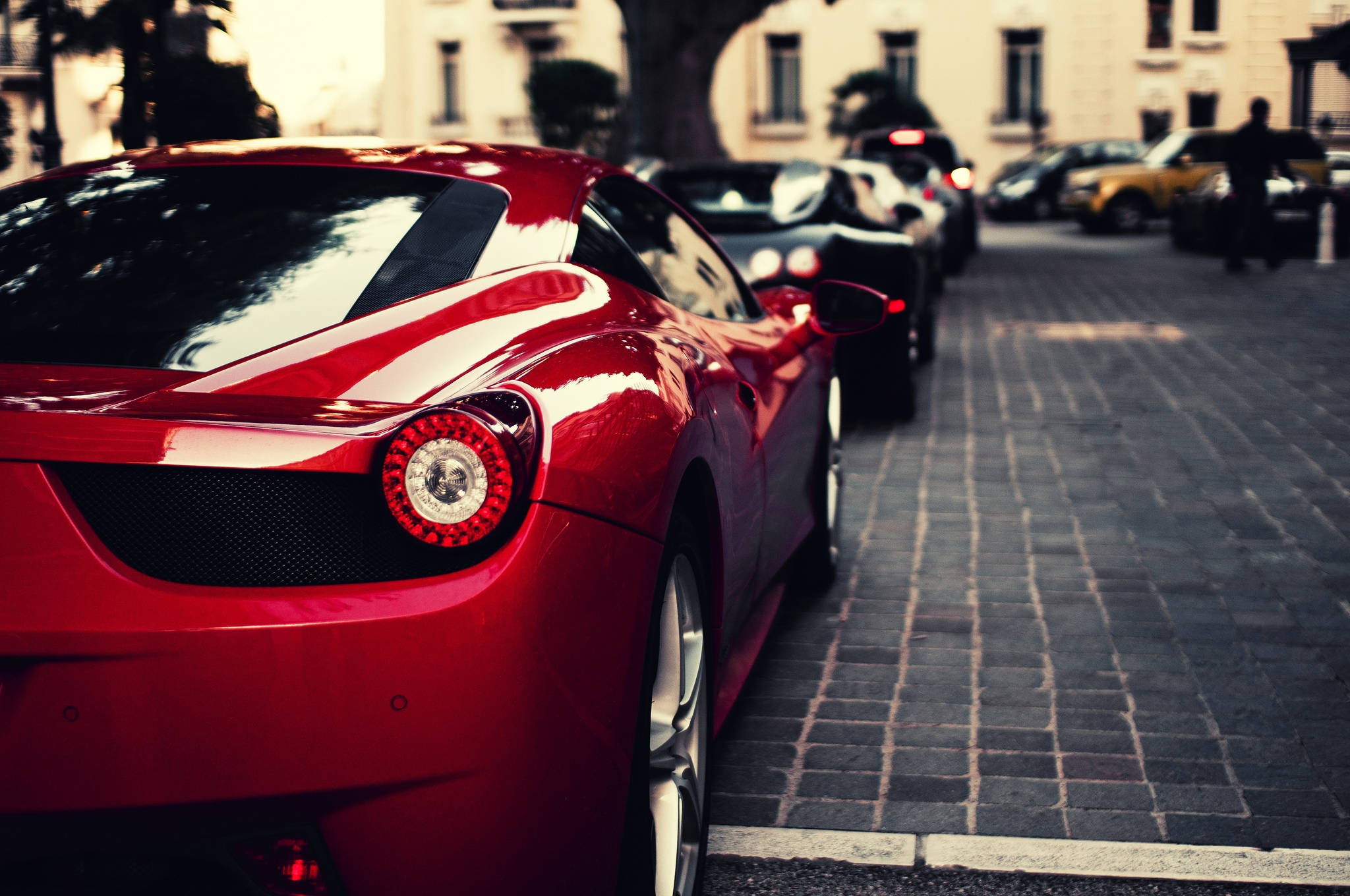 Bugatti, rear tail light, glossy red, Full HD Desktop Wallpaper