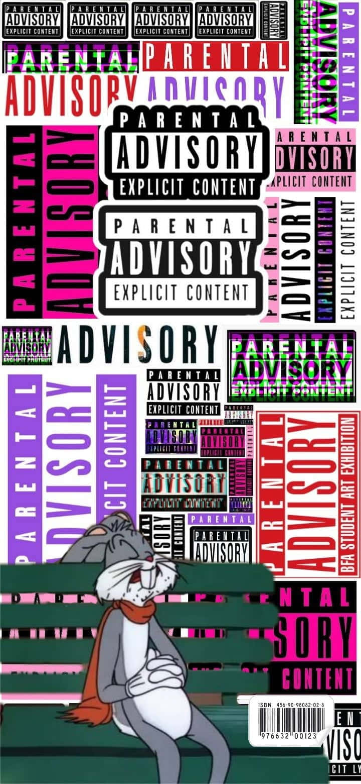 Bugs Bunny, iPhone, parental advisory stickers, HD Phone Wallpaper