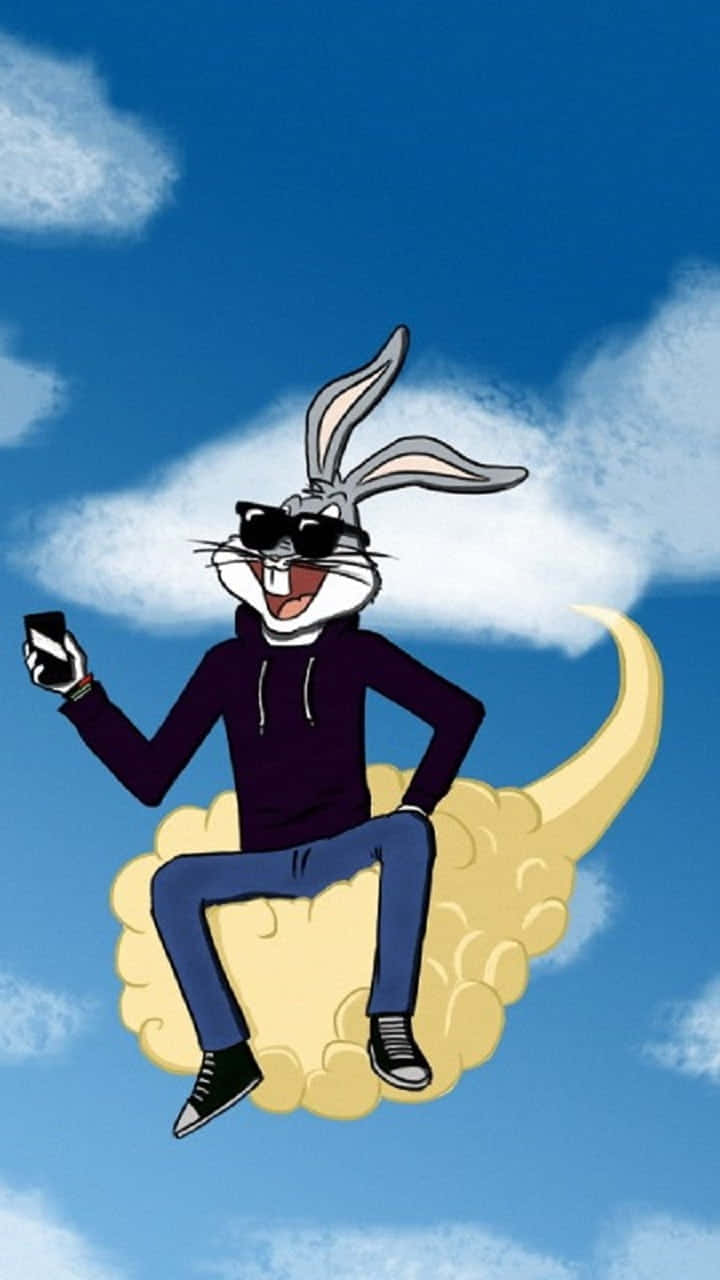 Bugs Bunny, iPhone, cloud, HD Phone Wallpaper