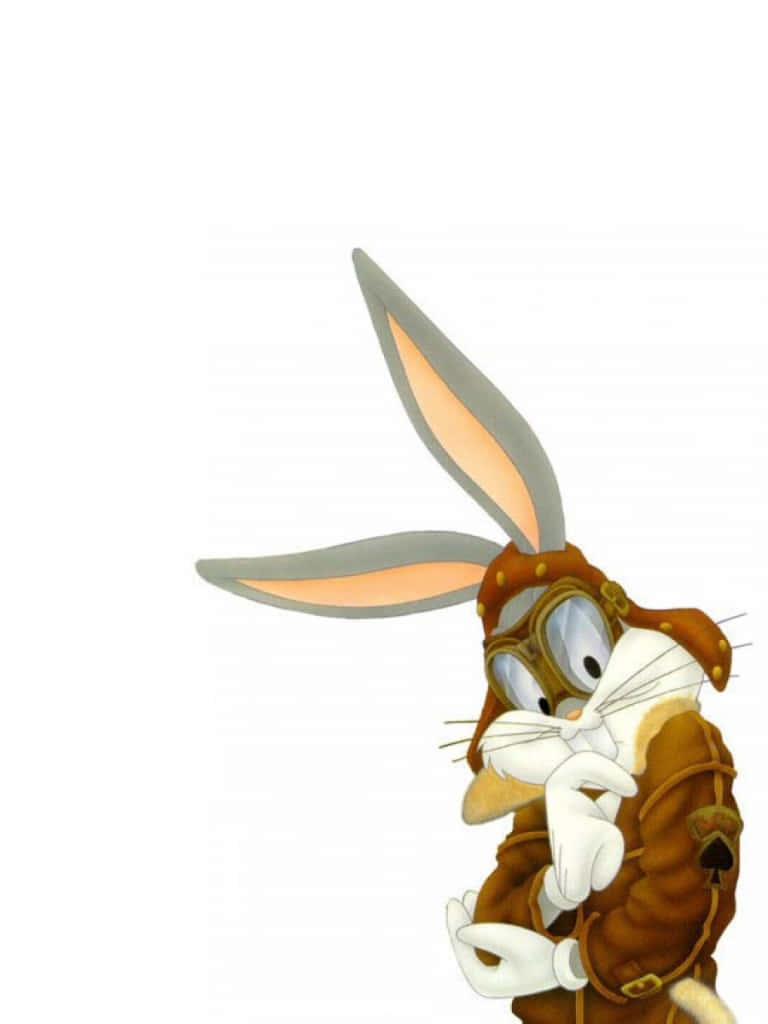 Bugs Bunny Supreme, brown aviator outfit, goggles, SD Phone Wallpaper