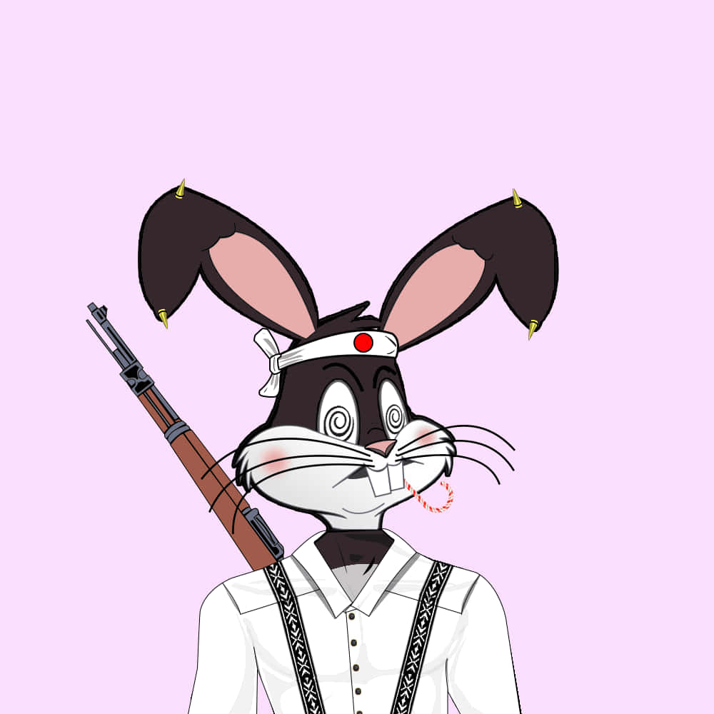 Bugs Bunny, white shirt, patterned suspenders, SD Desktop Wallpaper